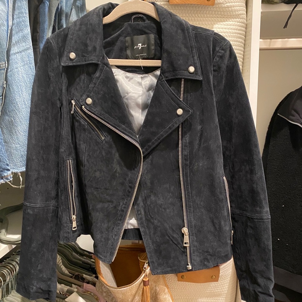 Brand New 7 For All Man Kind Moto suede jacket